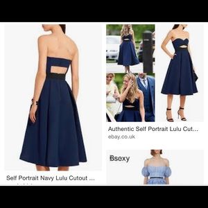 Brand New strapless dress with front and back cut-out.